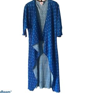 Long Open Cardigan  Style Polka Dot Accordion
#329